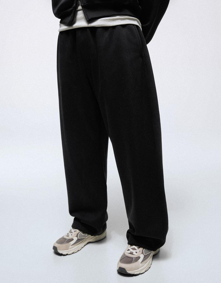 Technical balloon trousers-Black