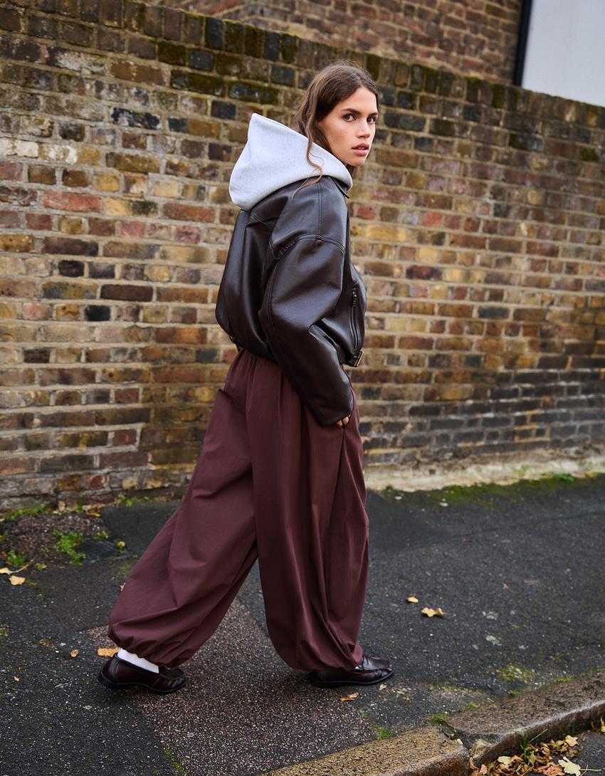 Calças bloomer-Grená