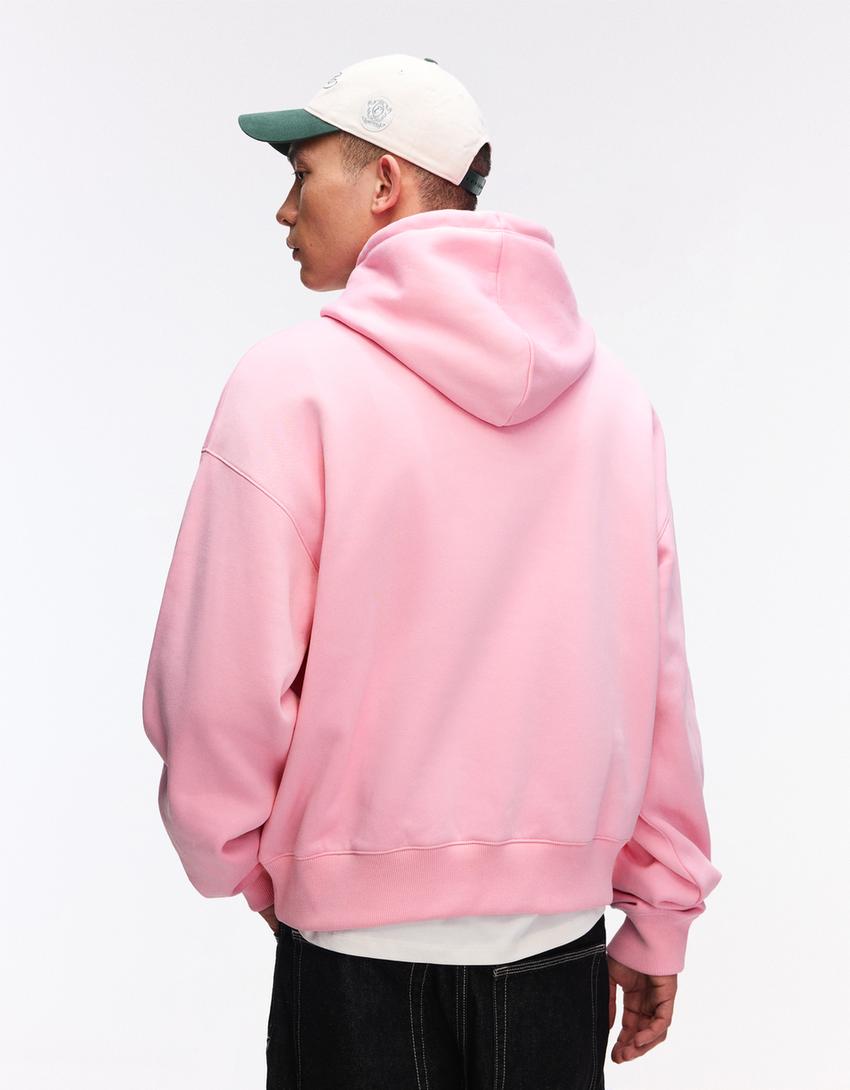 Sweat capuche-Rose