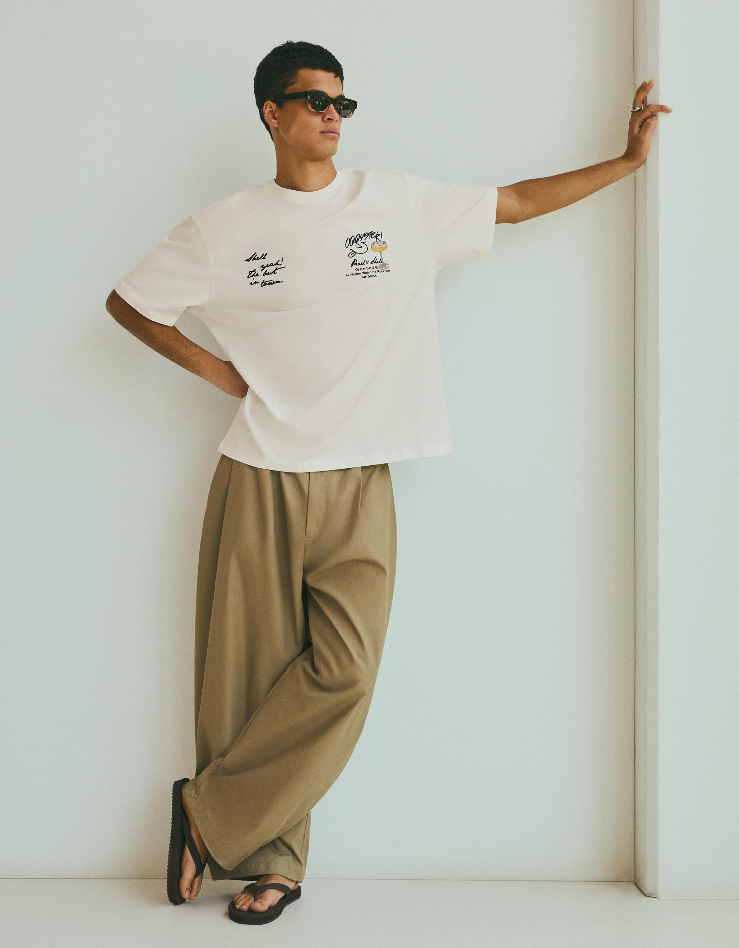 Relaxed fit printed T-shirt — Off white
