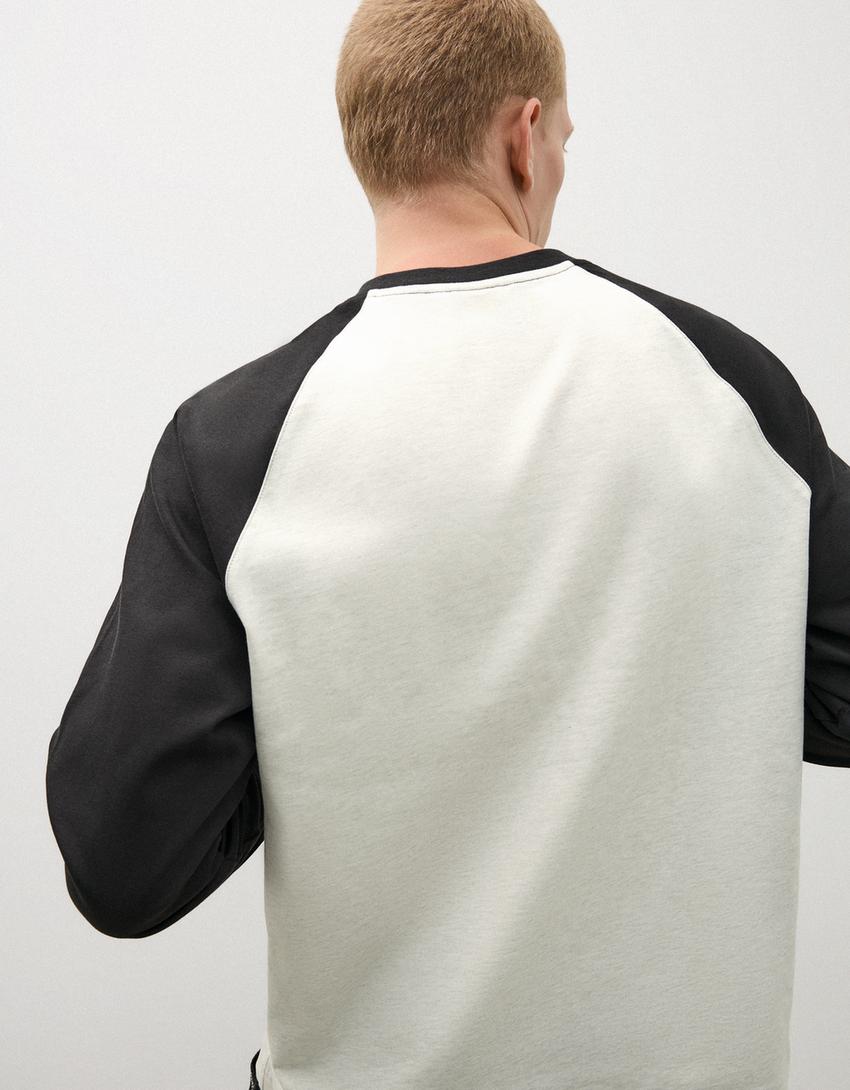 Long sleeve raglan T-shirt-Black