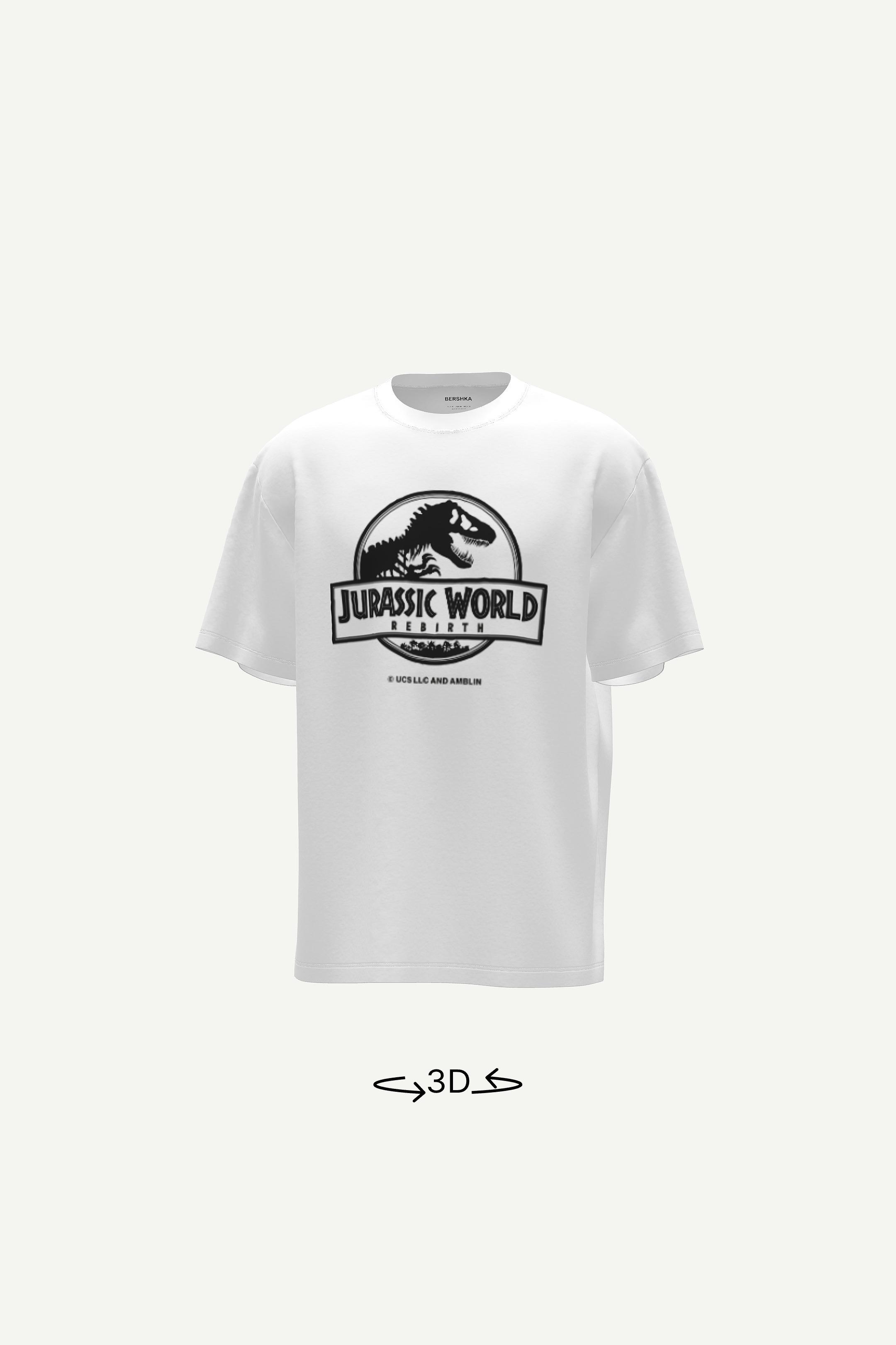 Camiseta Jurassic World manga corta-Blanco-0