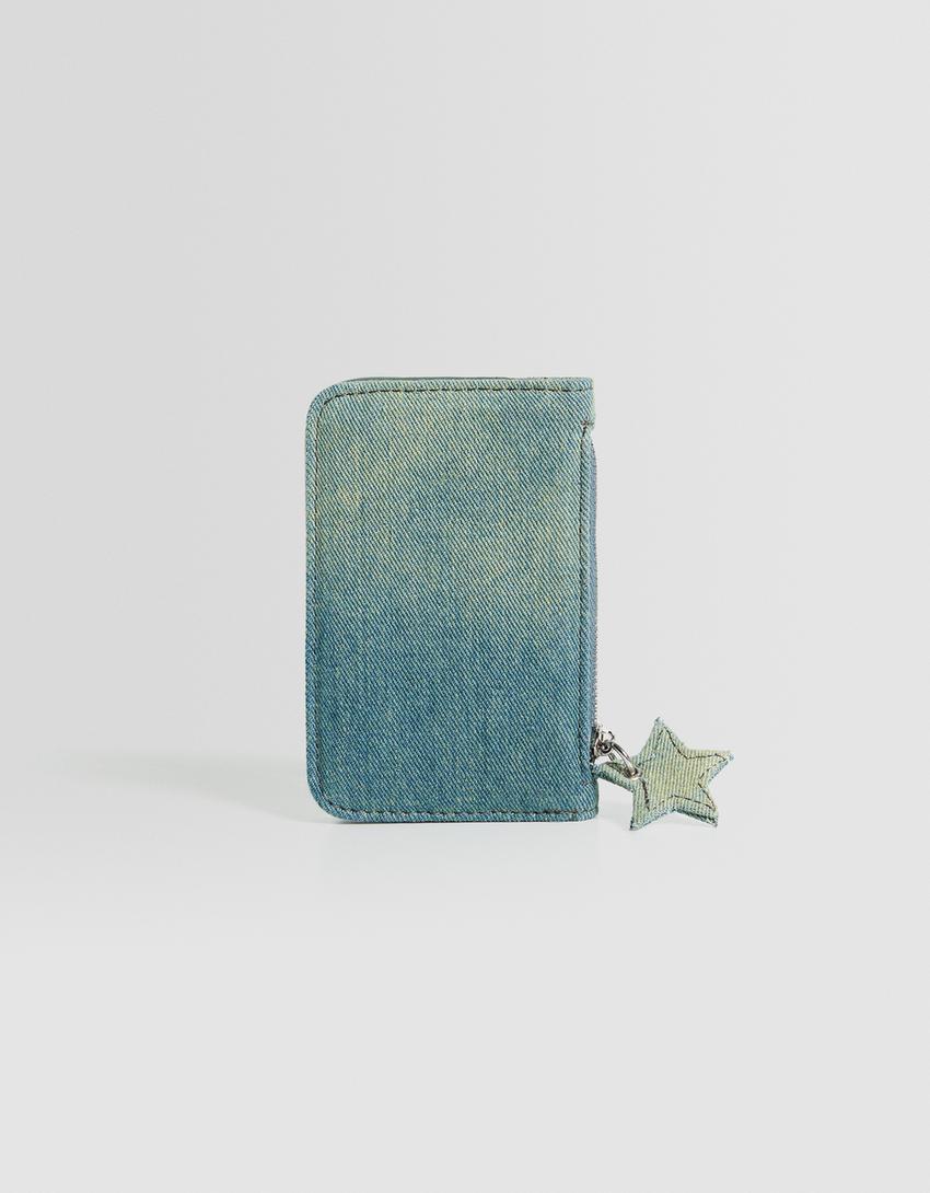 محفظة يدوية دنيم بأحجار الراين-أزرق-1