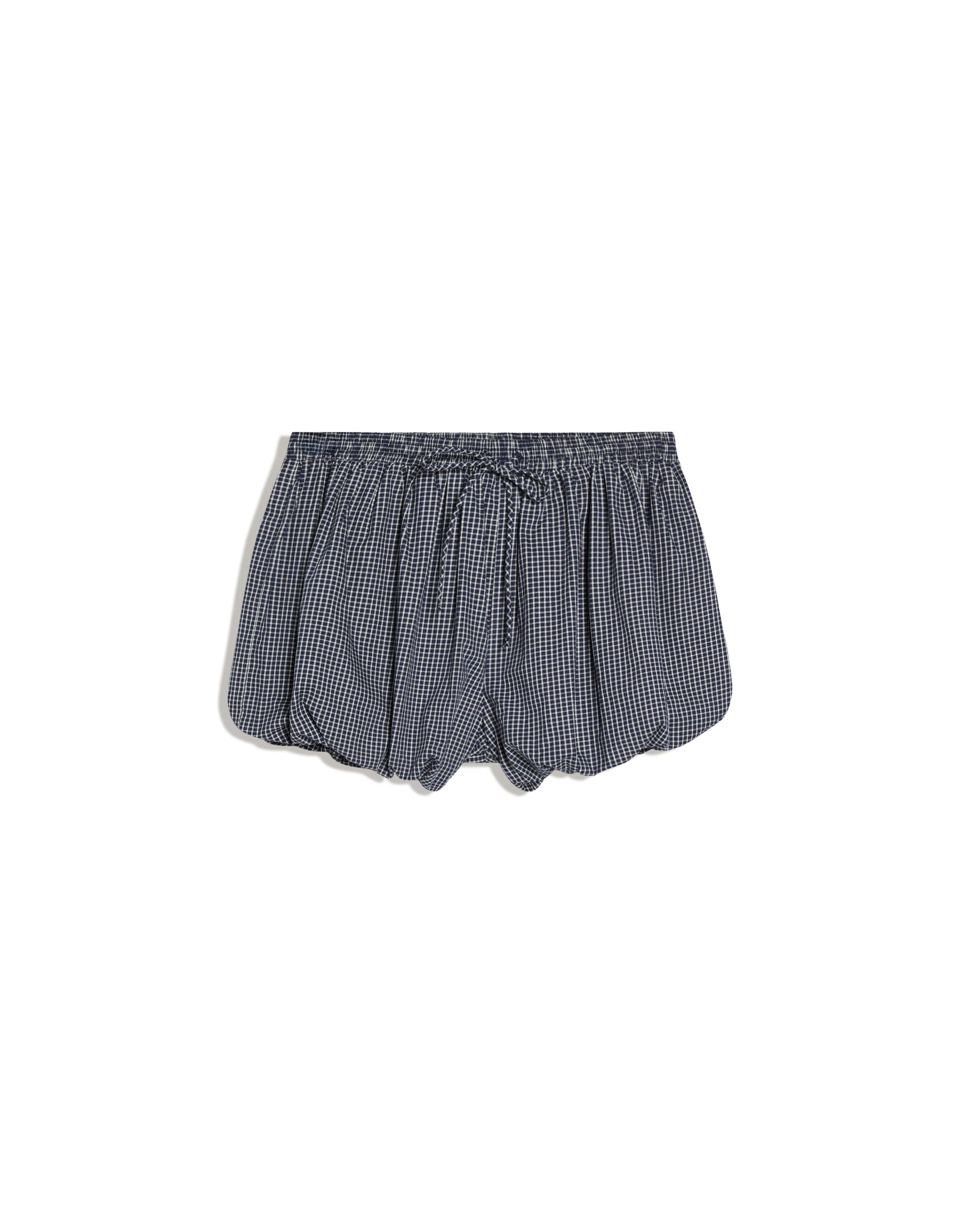 Balloon poplin skort — Navy