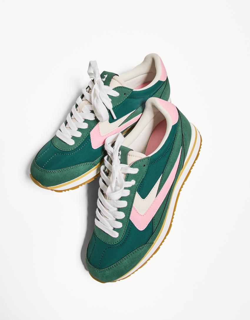 Baskets rétro-Vert