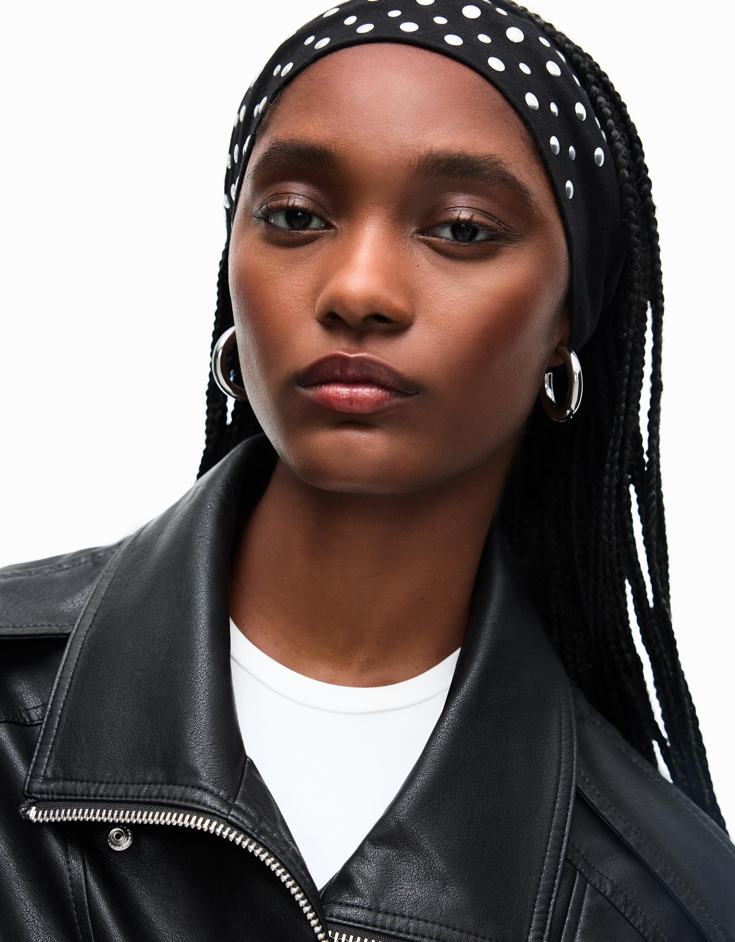 Bershka 2er-Pack Stirnbänder Mit Nieten Damen Schwarz