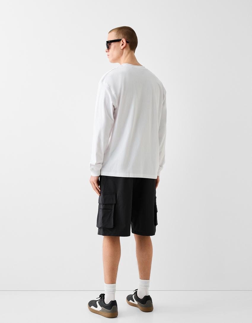 Calções bermuda multicargo técnicos-Preto-2