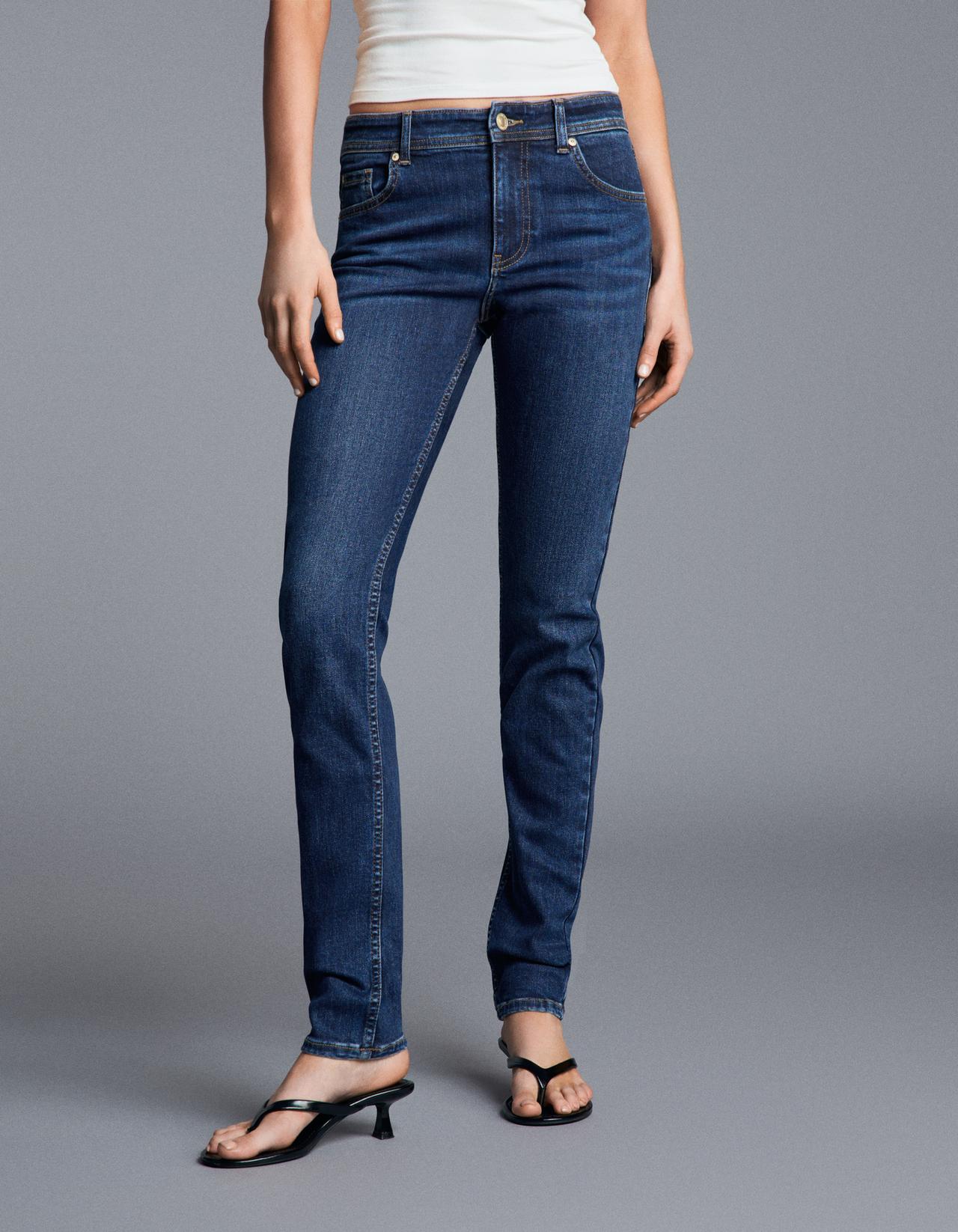 High-waist skinny jeans — Blue