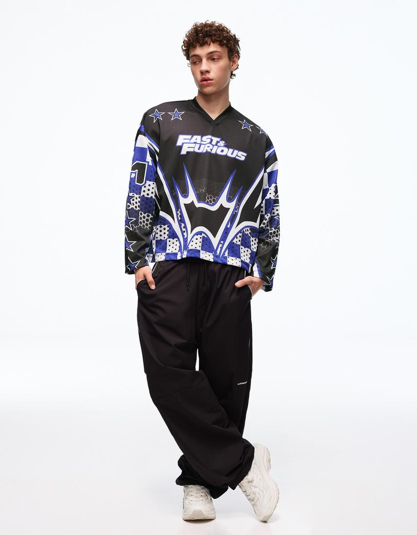 Fast & Furious long sleeve T-shirt-Electric blue