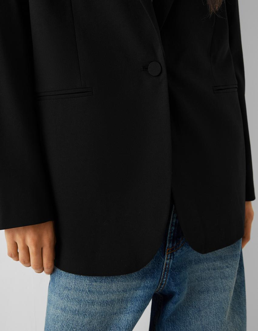 بليزر أساسي بقصّة عادية-أسود-5