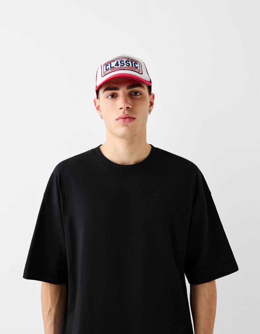 Casquette trucker rétro-Rouge-1