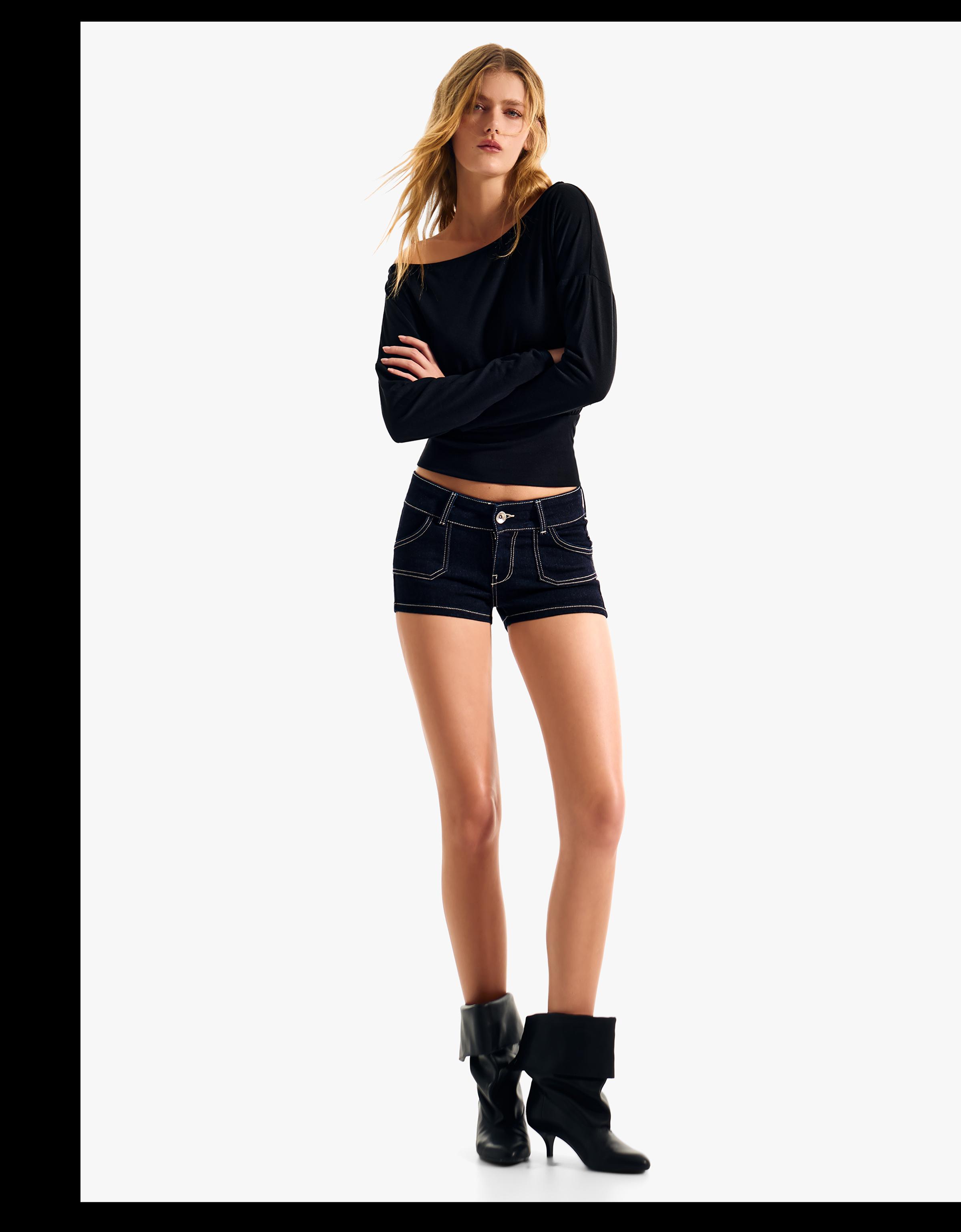 Mini denim şort - Görsel 36