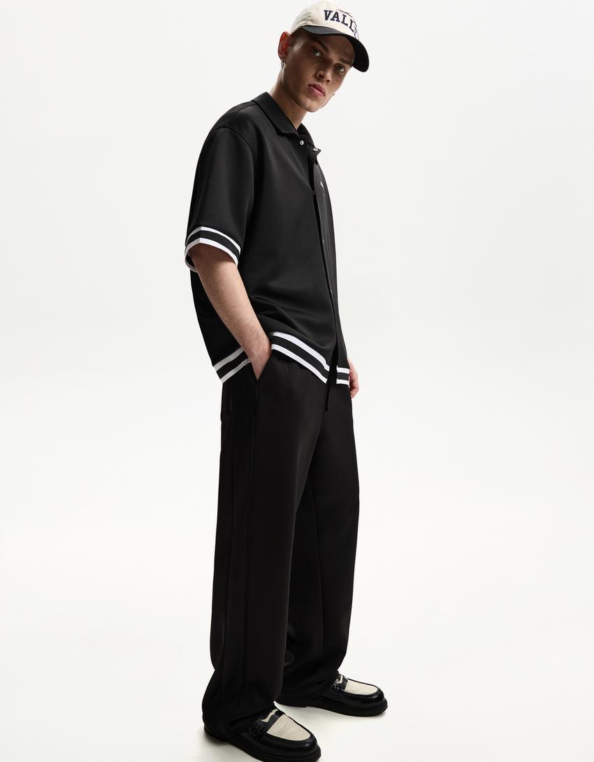 Jogger baggy trousers-Black-2