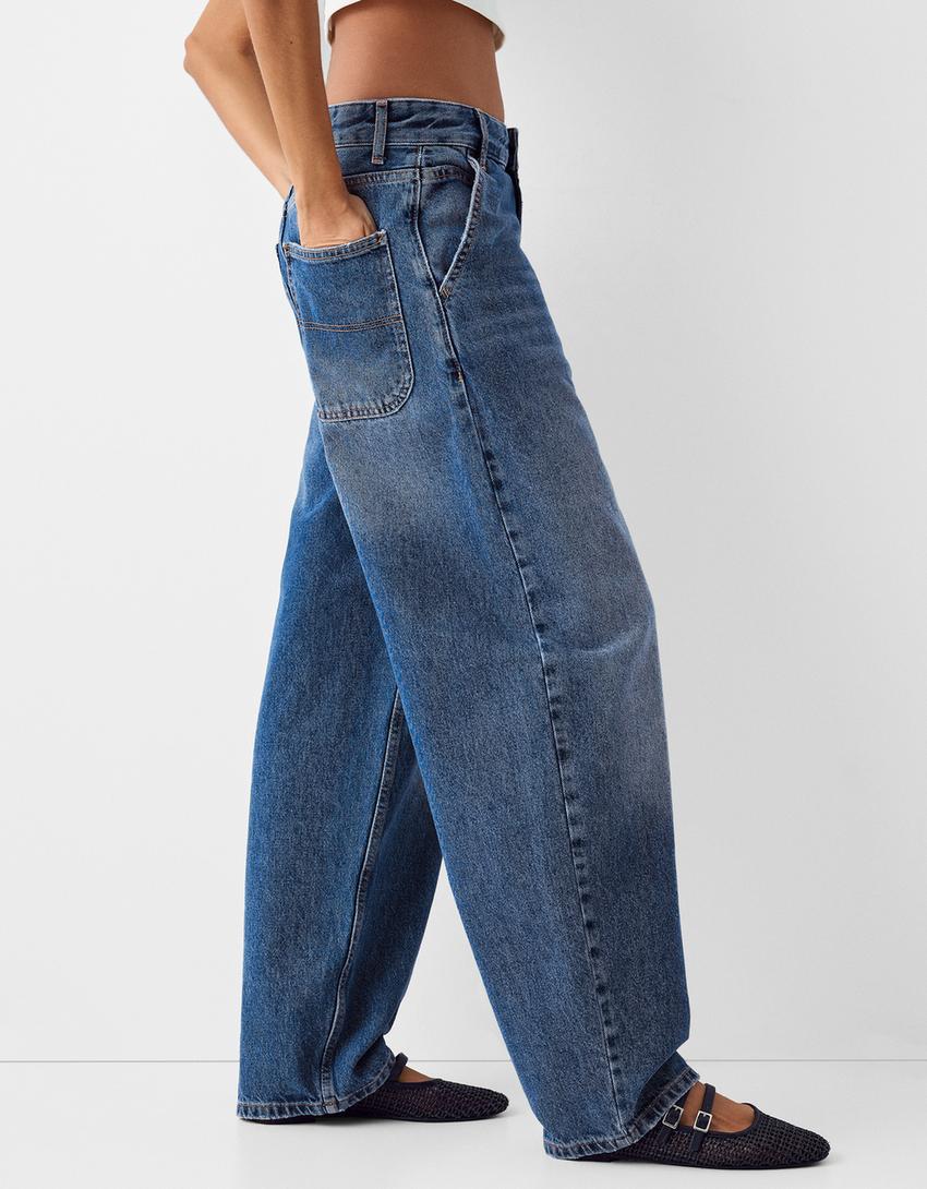 Jean skater fit effet délavé-Bleu lavé-3