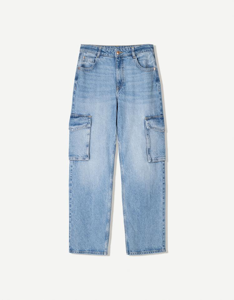Straight-leg cargo jeans