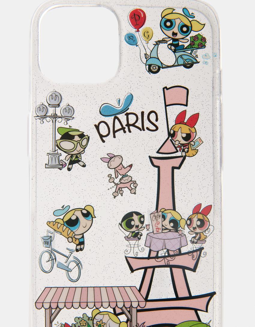 حافظة آيفون بحلية فتيات القوة-زهري-3