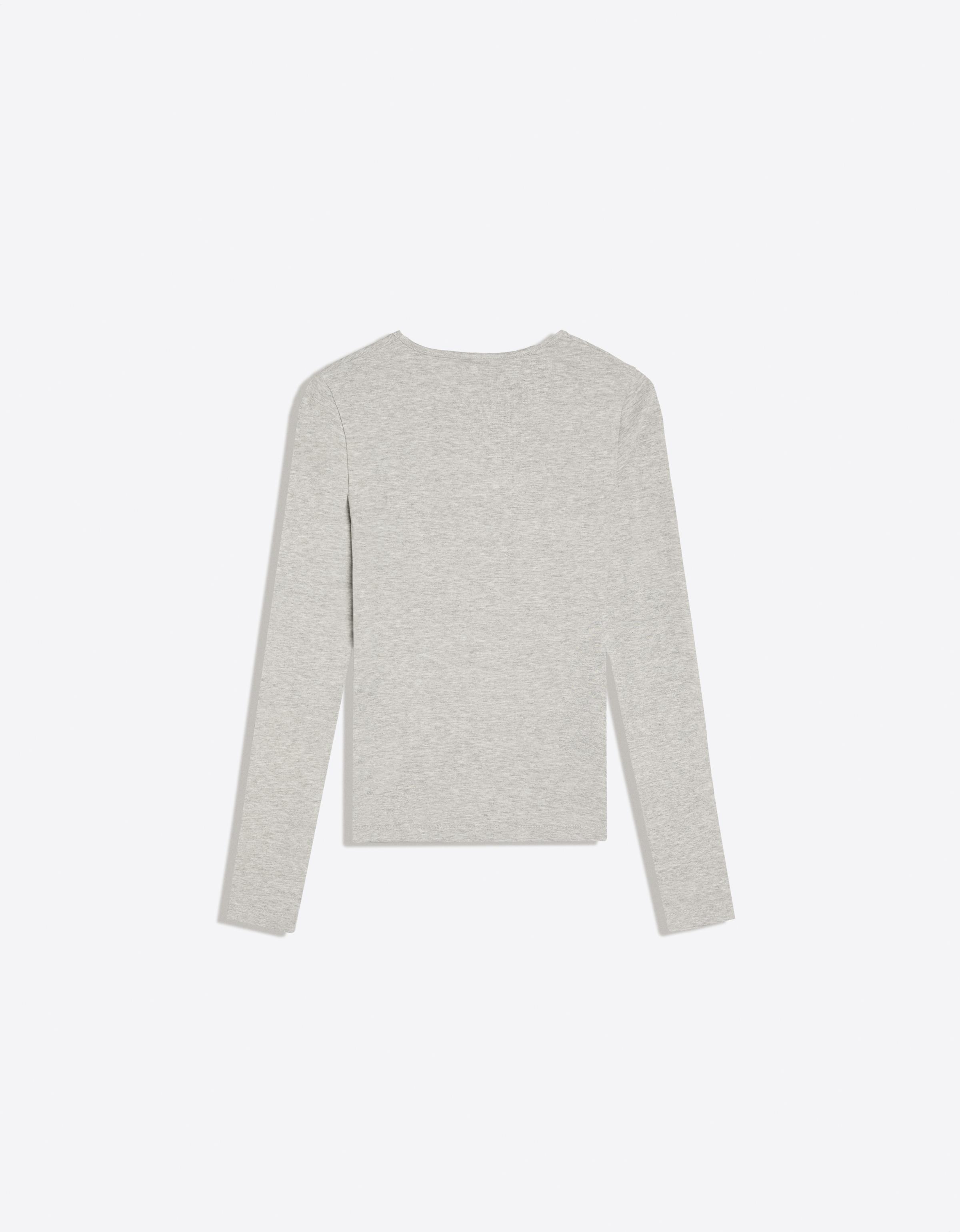 Round neck long-sleeve T-shirt — Grey