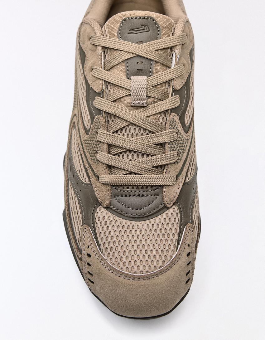 Fine-soled sneakers-Brown