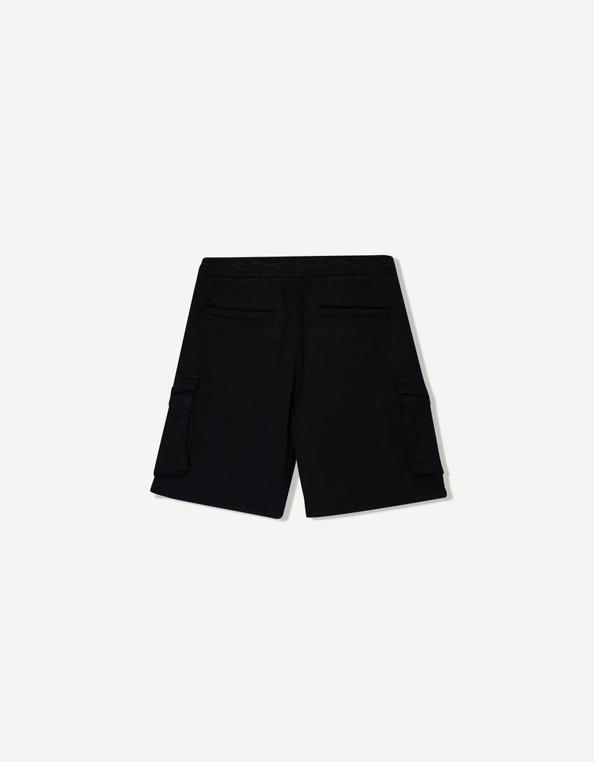 Βερμούδα jogger cargo-Μαύρο