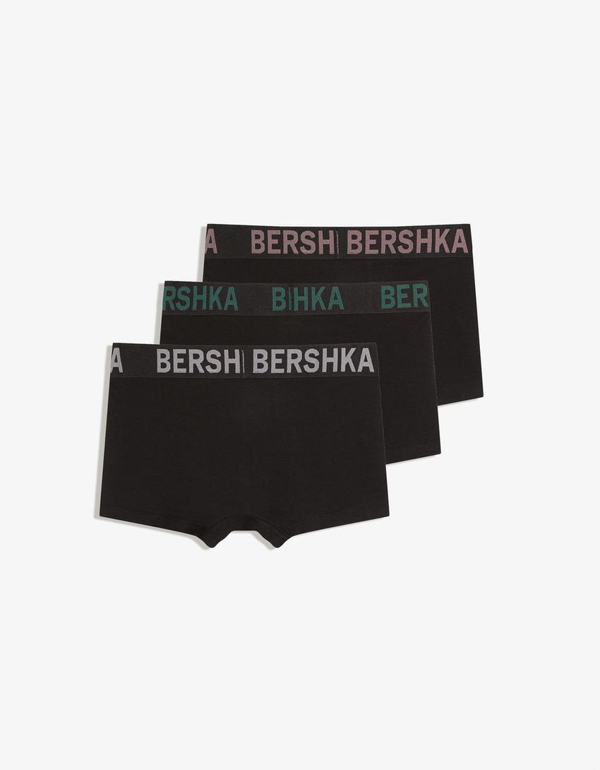 3'lü baskılı belli boxer paketi-Haki