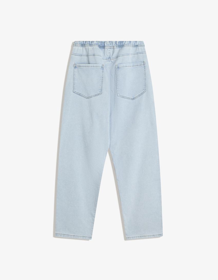 Jeans jogger fit-Bleu clair-4