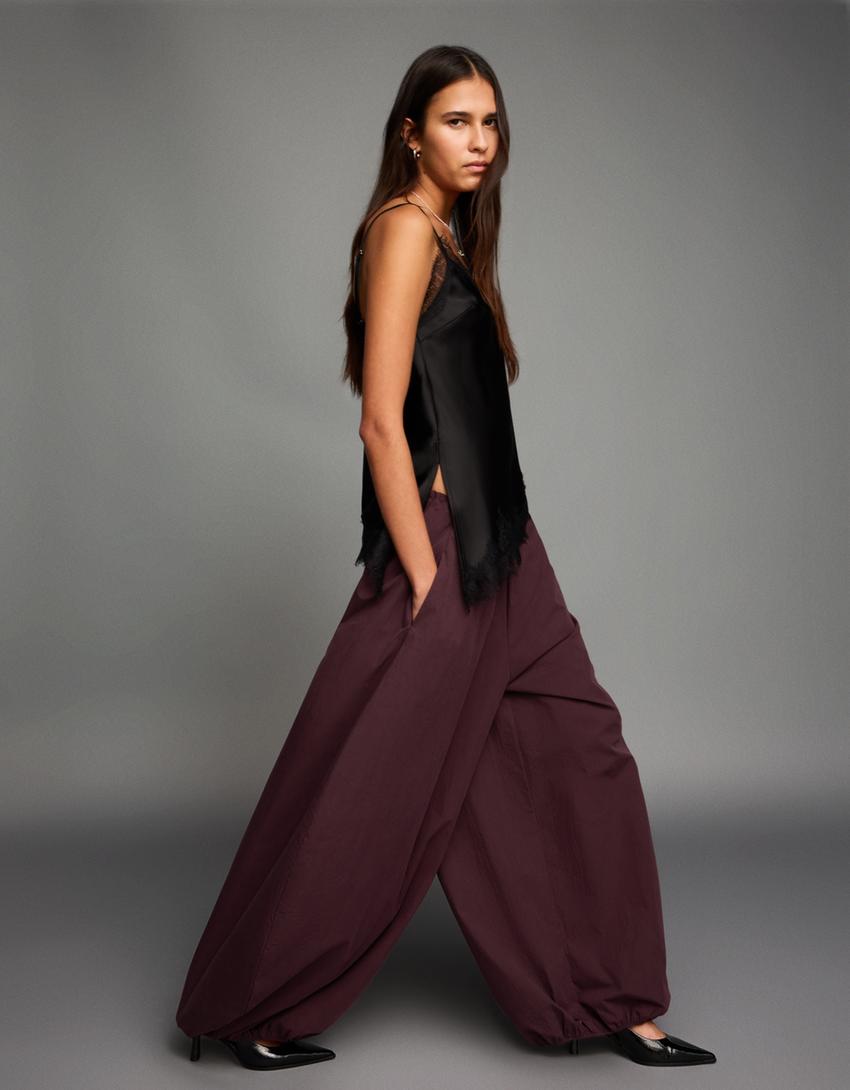 Bloomer trousers-Maroon