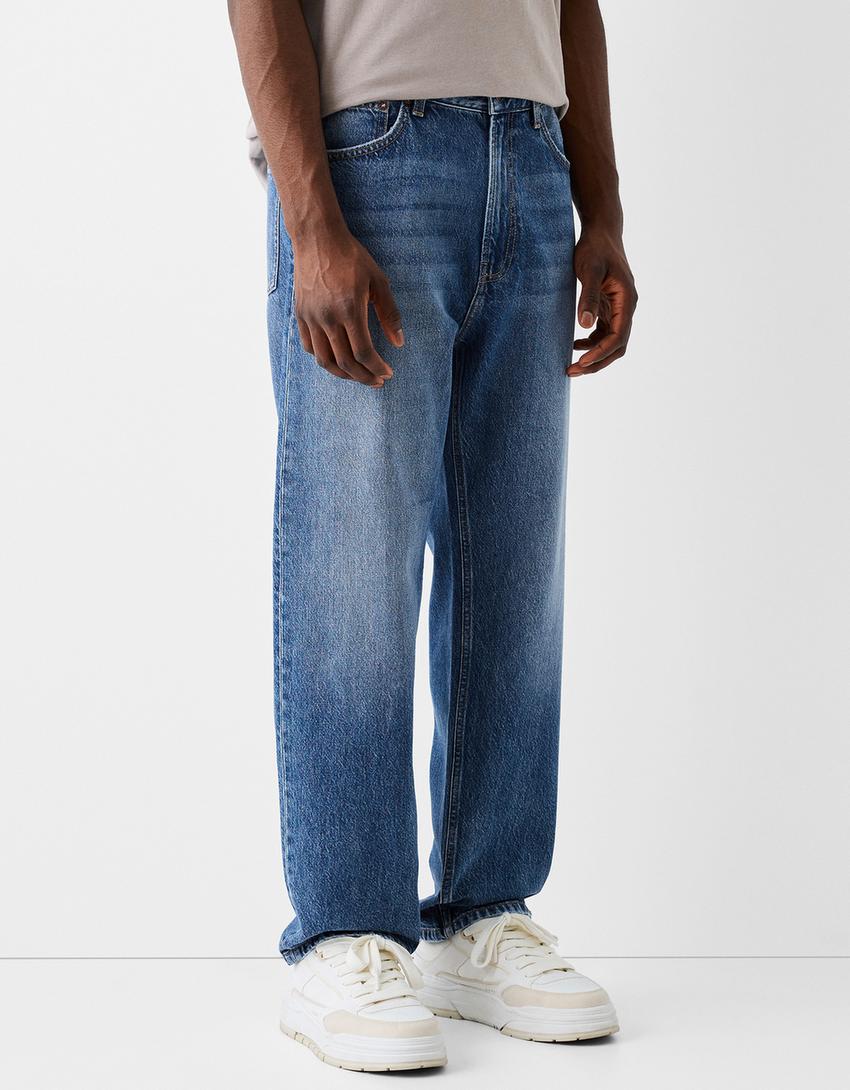 Straight fit ’90s jeans-Blue-1