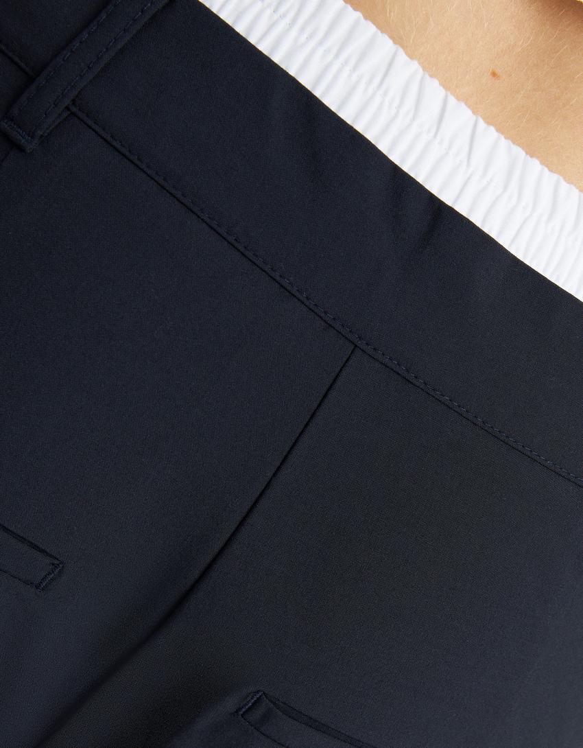 Tailored underwear trousers-Navy