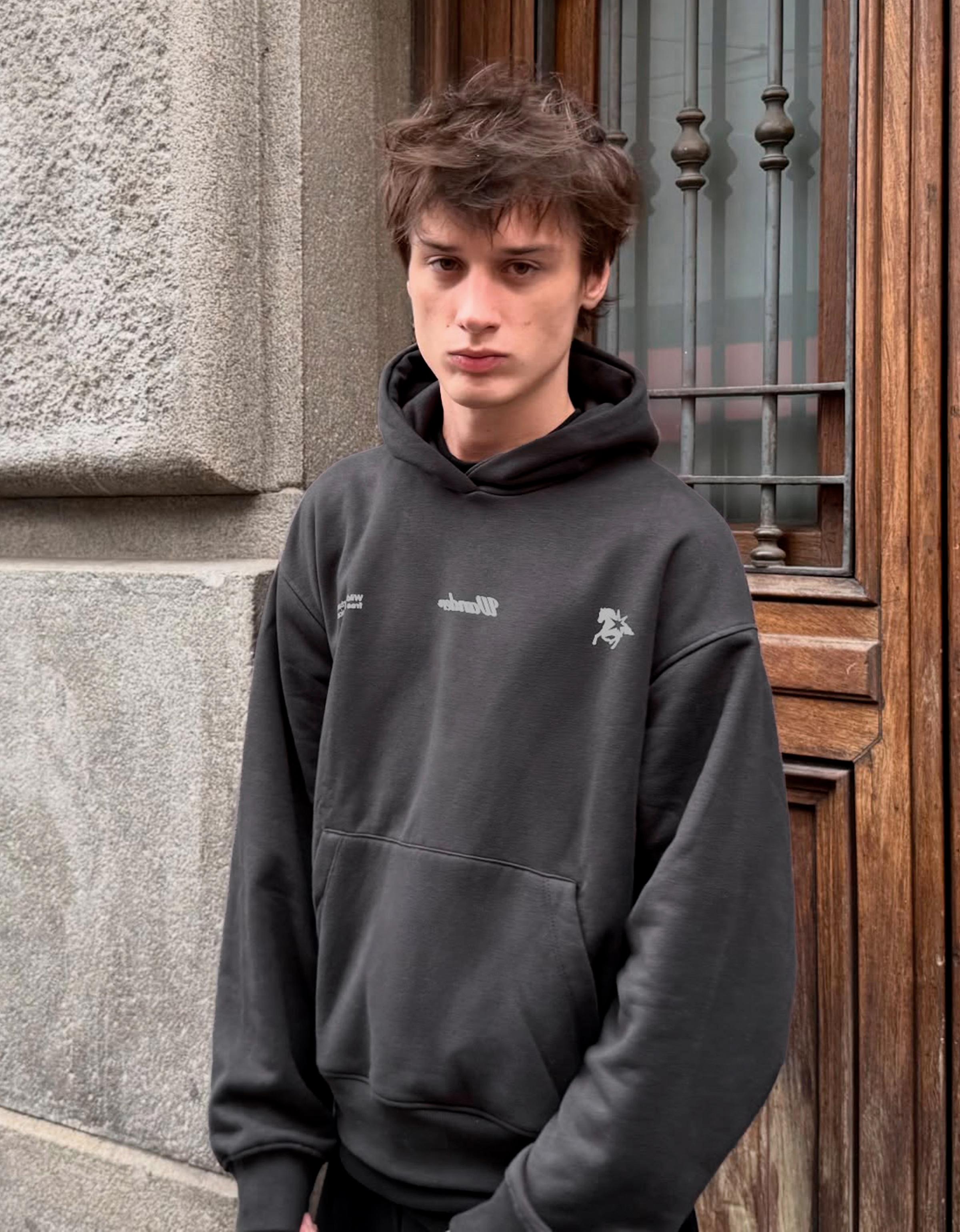 Baskılı kapüşonlu sweatshirt - Görsel 20