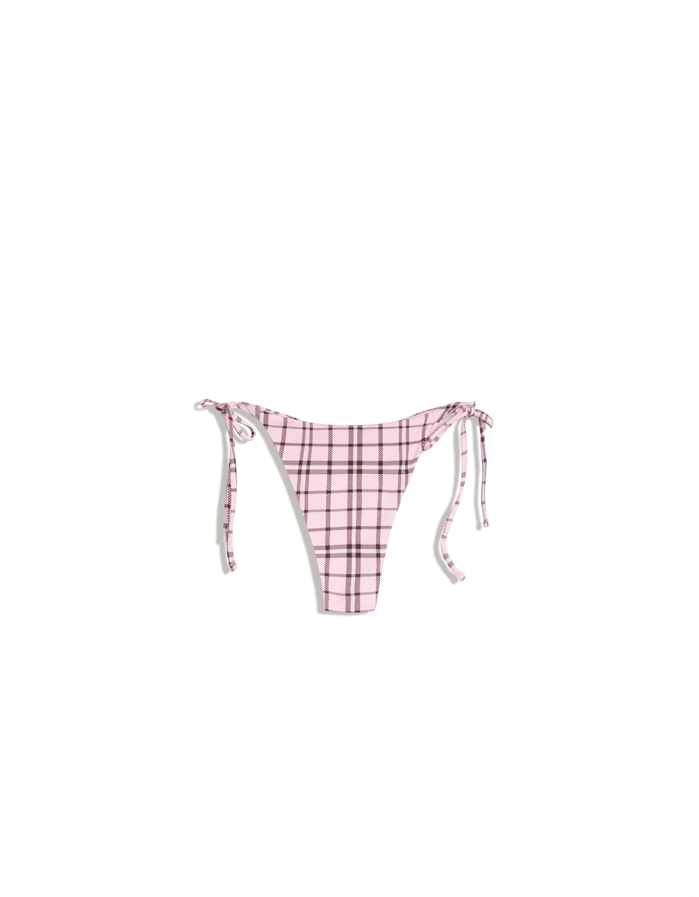 Checked bikini briefs — Pink