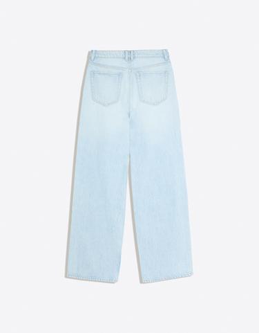 High-waist straight wide-leg jeans — Light blue 5