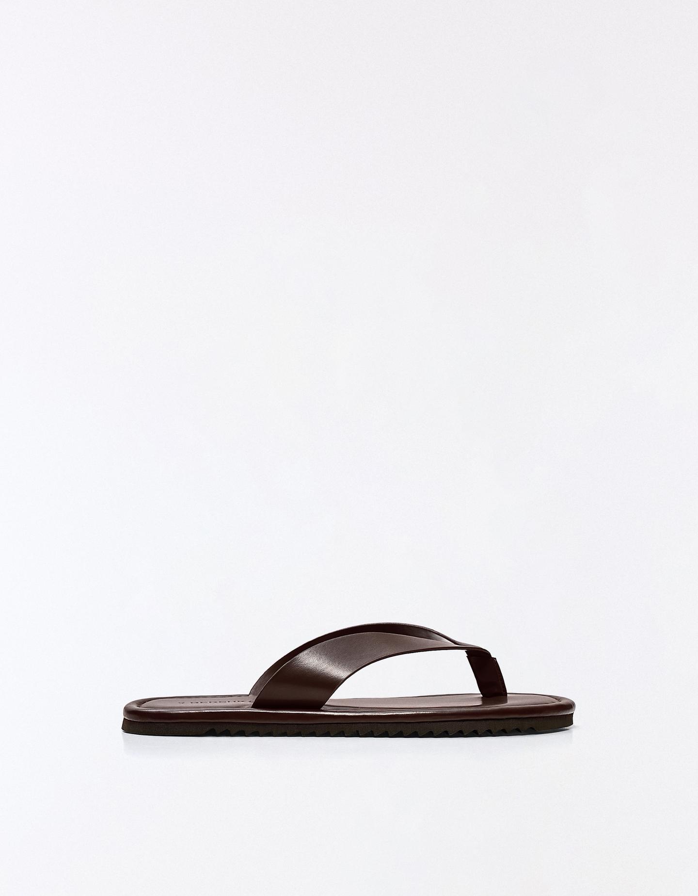 Bershka Sandalia Tiras Thong Hombre Marrón