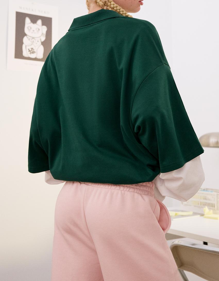 Wide leg plush trousers-Pink-1