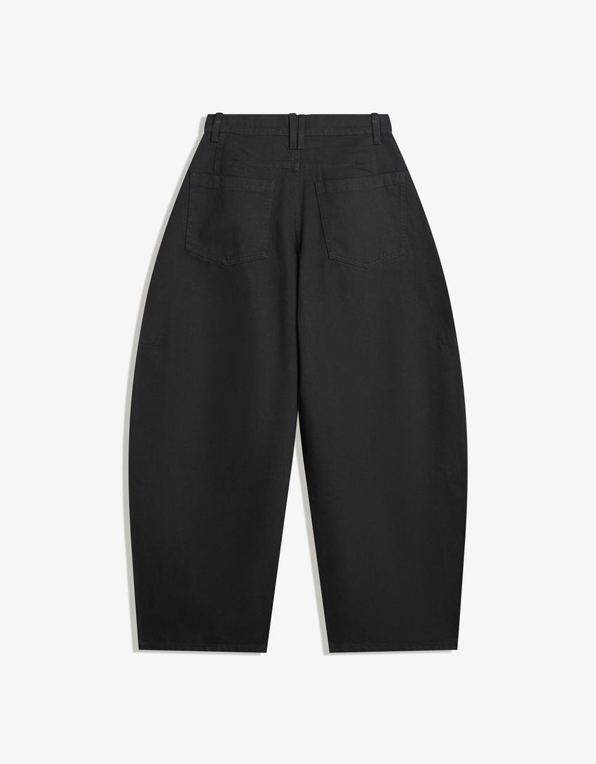Barrel trousers-Black