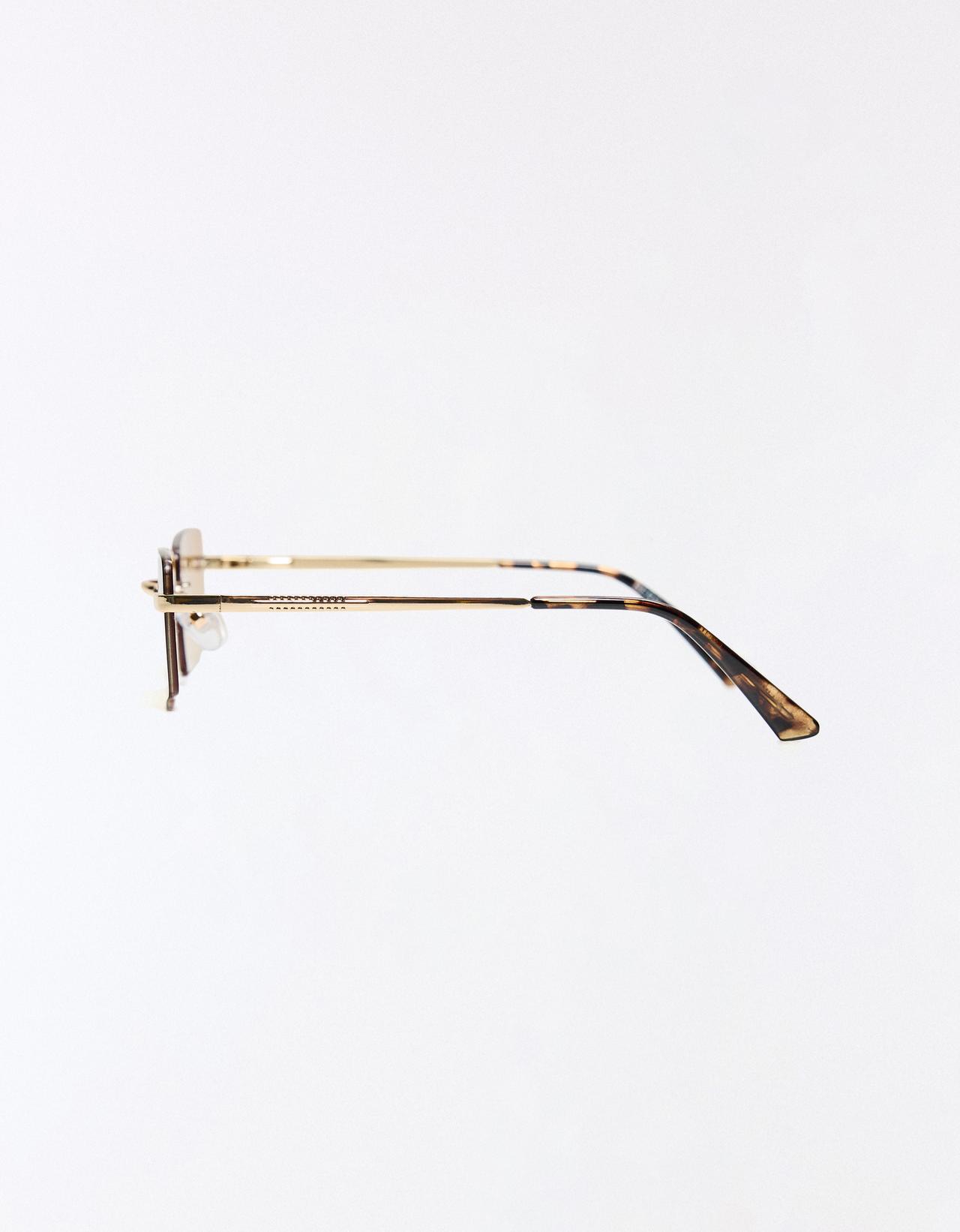 Rimless sunglasses — Brown