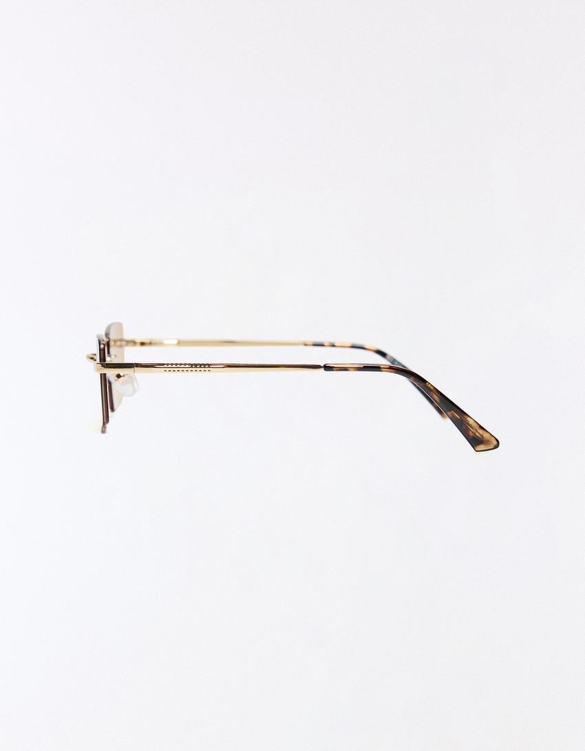 Randlose Sonnenbrille-Braun