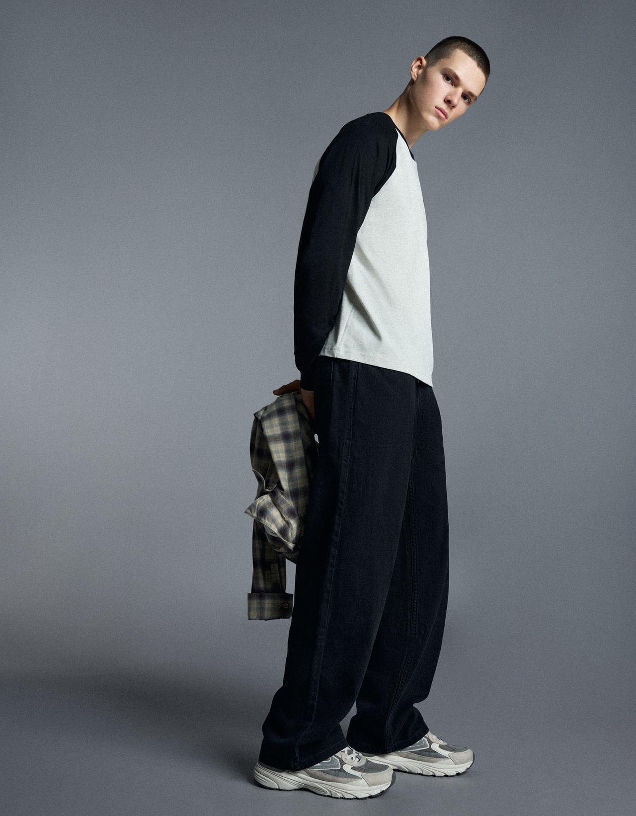 Straight jogger jeans — Black