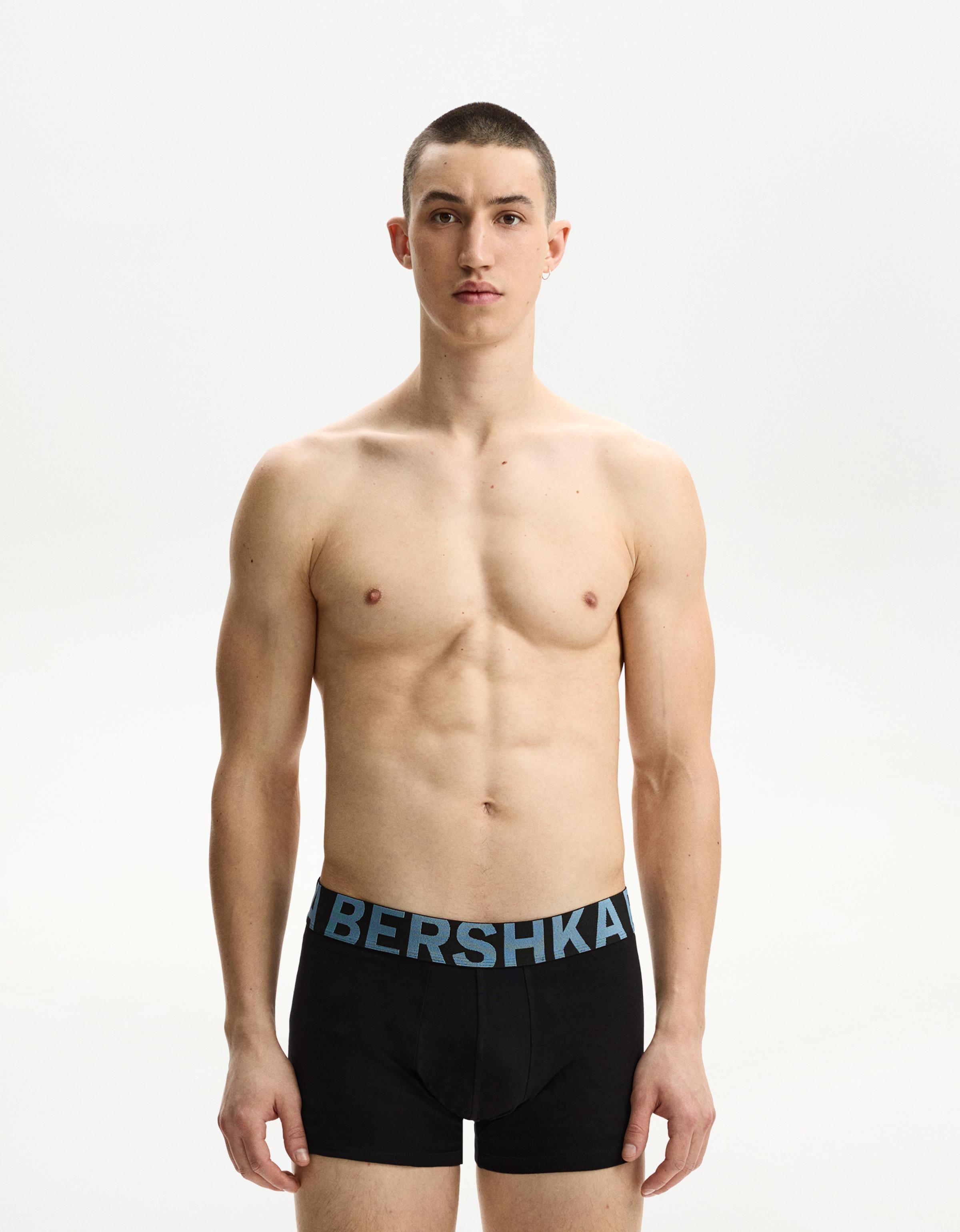 Bershka 3er-Pack Boxershorts Mit Breitem Bund Herren L Khaki