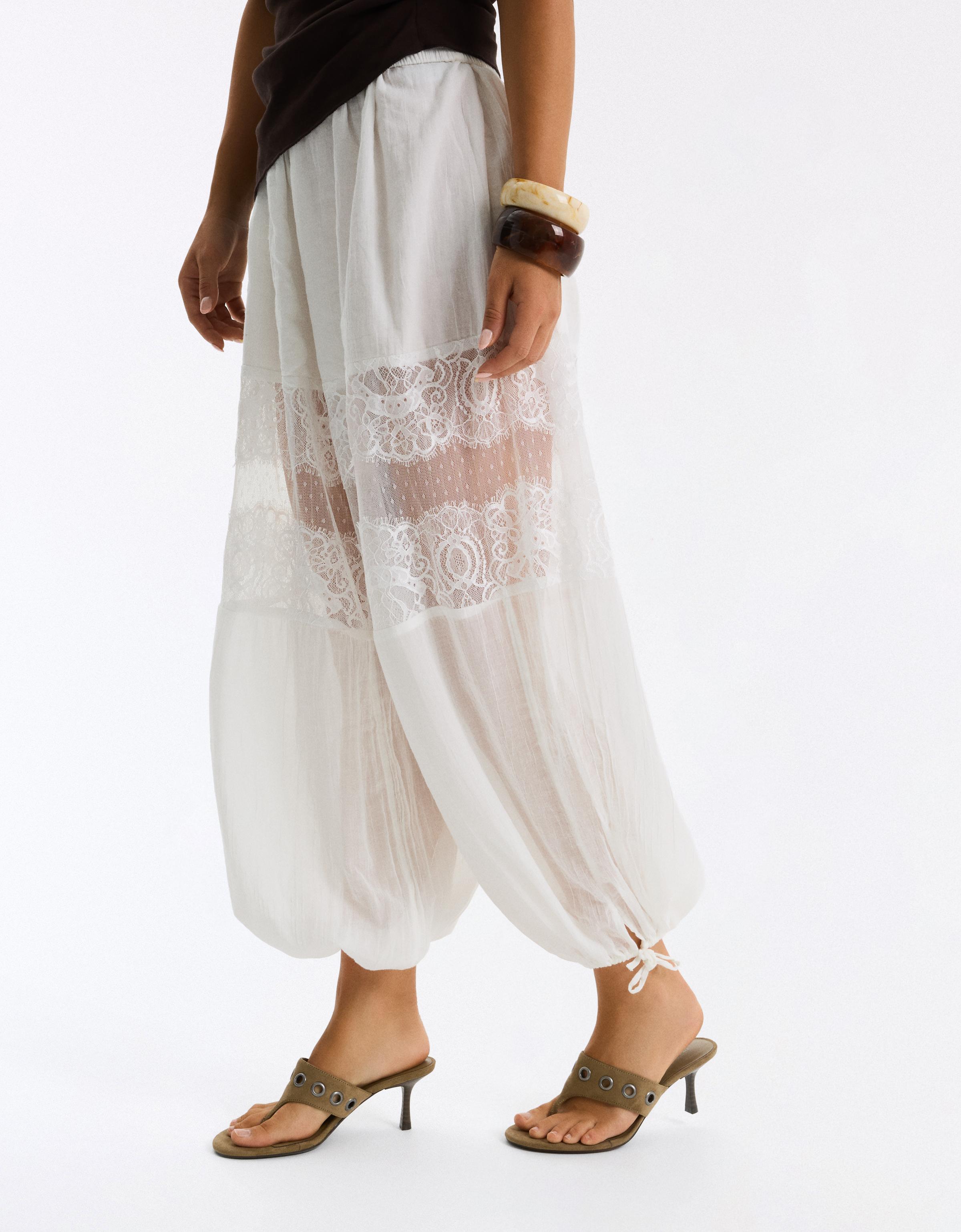 Eyelet detail kitten heel sandals — SAND