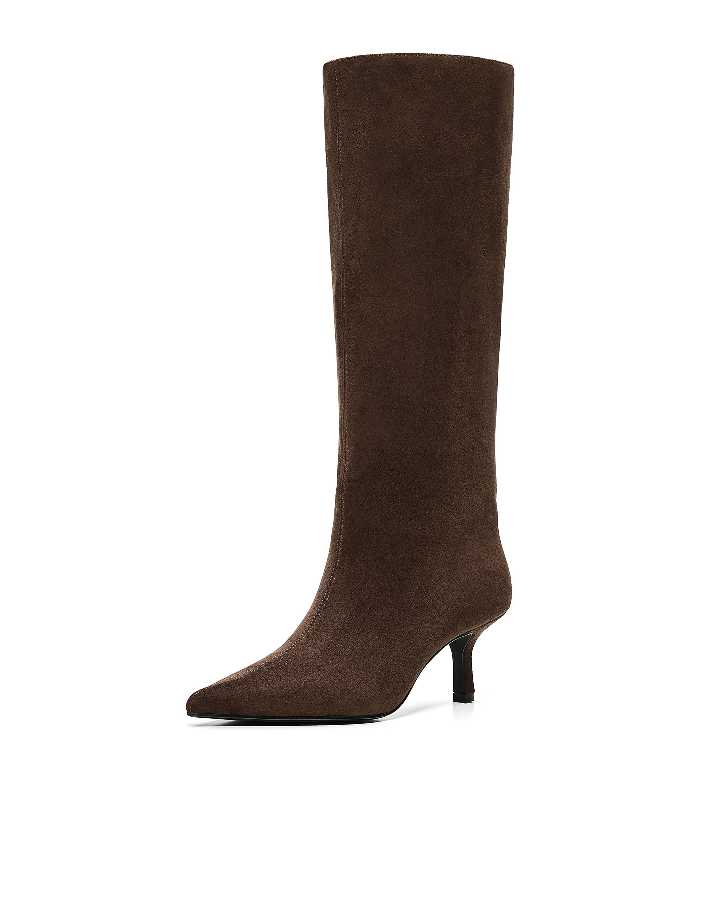 Kitten heel boots — Brown