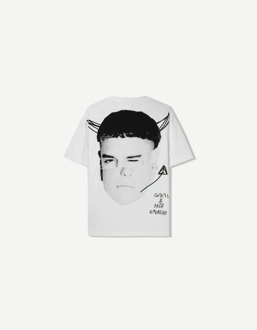 Camiseta CA7RIEL & Paco Amoroso manga corta-Blanco