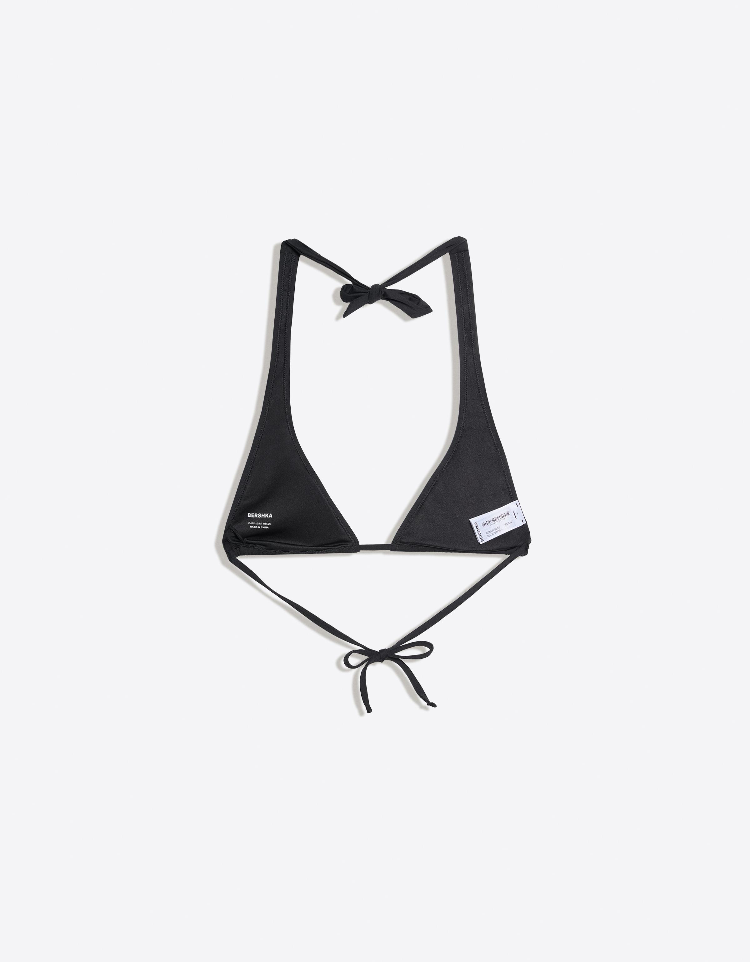 Halter bikini top — Black