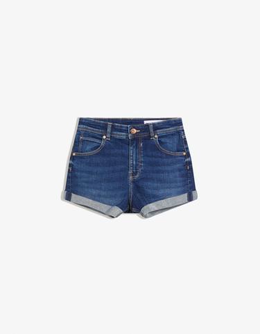 Roll-up denim shorts — Blue 5