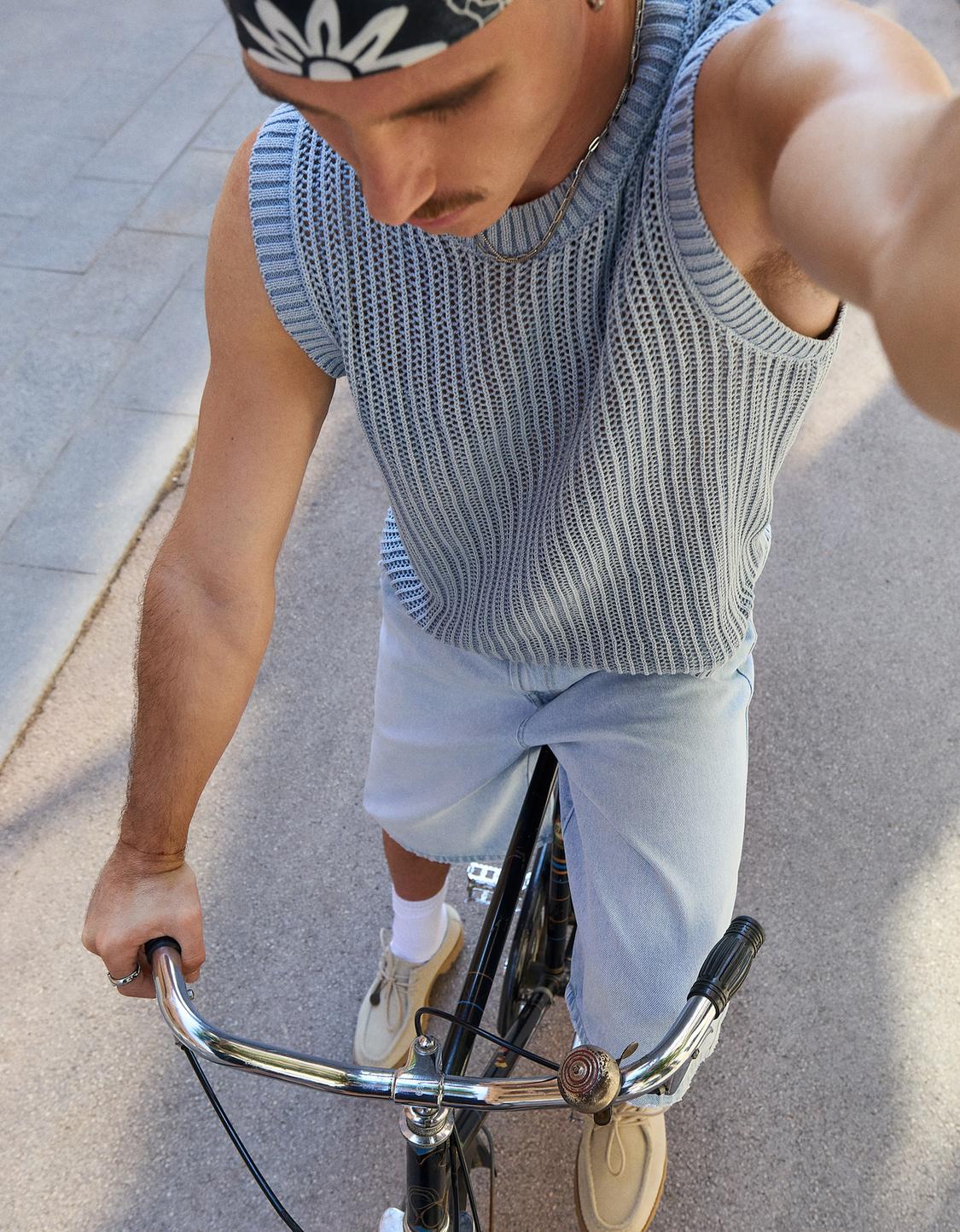 Denim skater Bermuda shorts