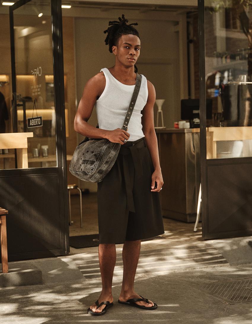 Double strap camisole-Grey