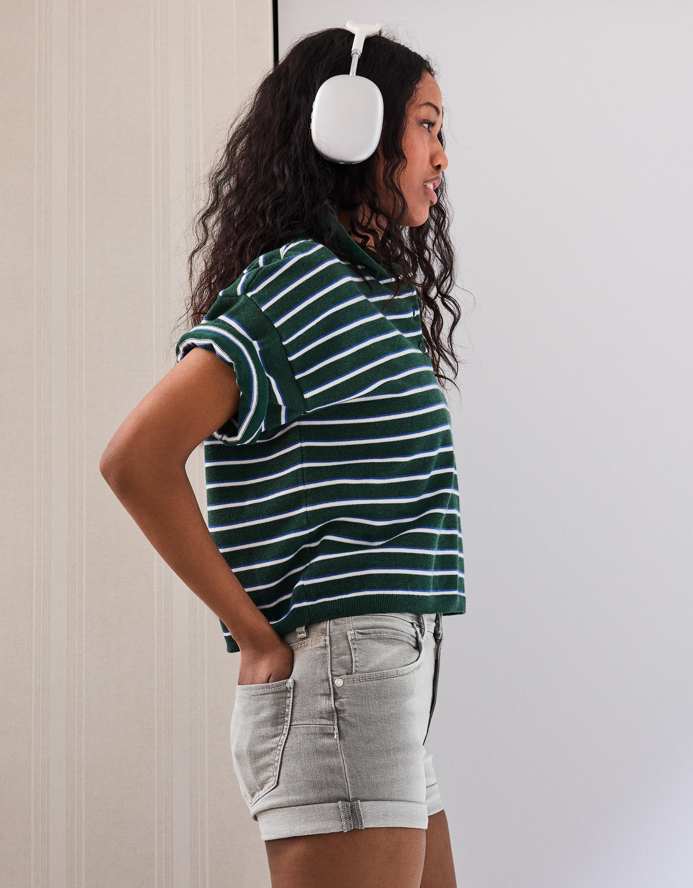 Katlanabilir paçalı denim şort - Görsel 211