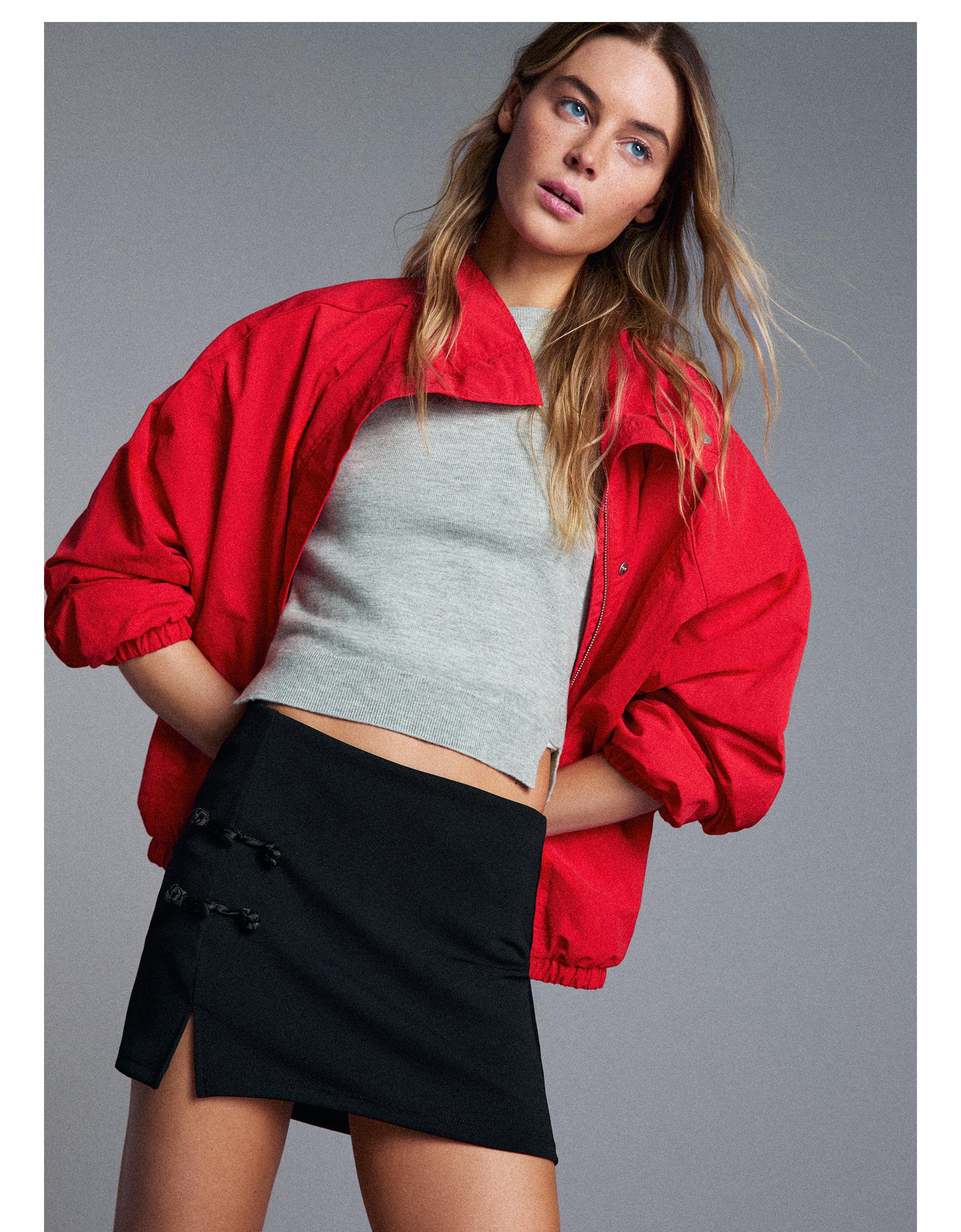 Clasp mini skirt — Black