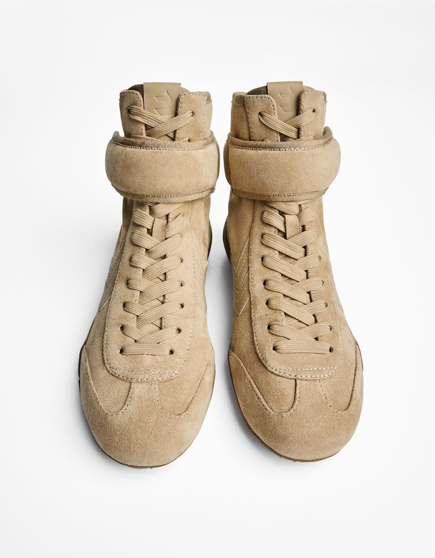Adidași box cu aspect de botină-Combinație