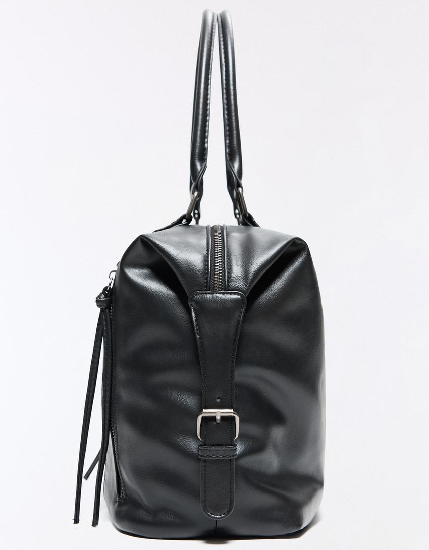 Zip-up bowling bag-Black