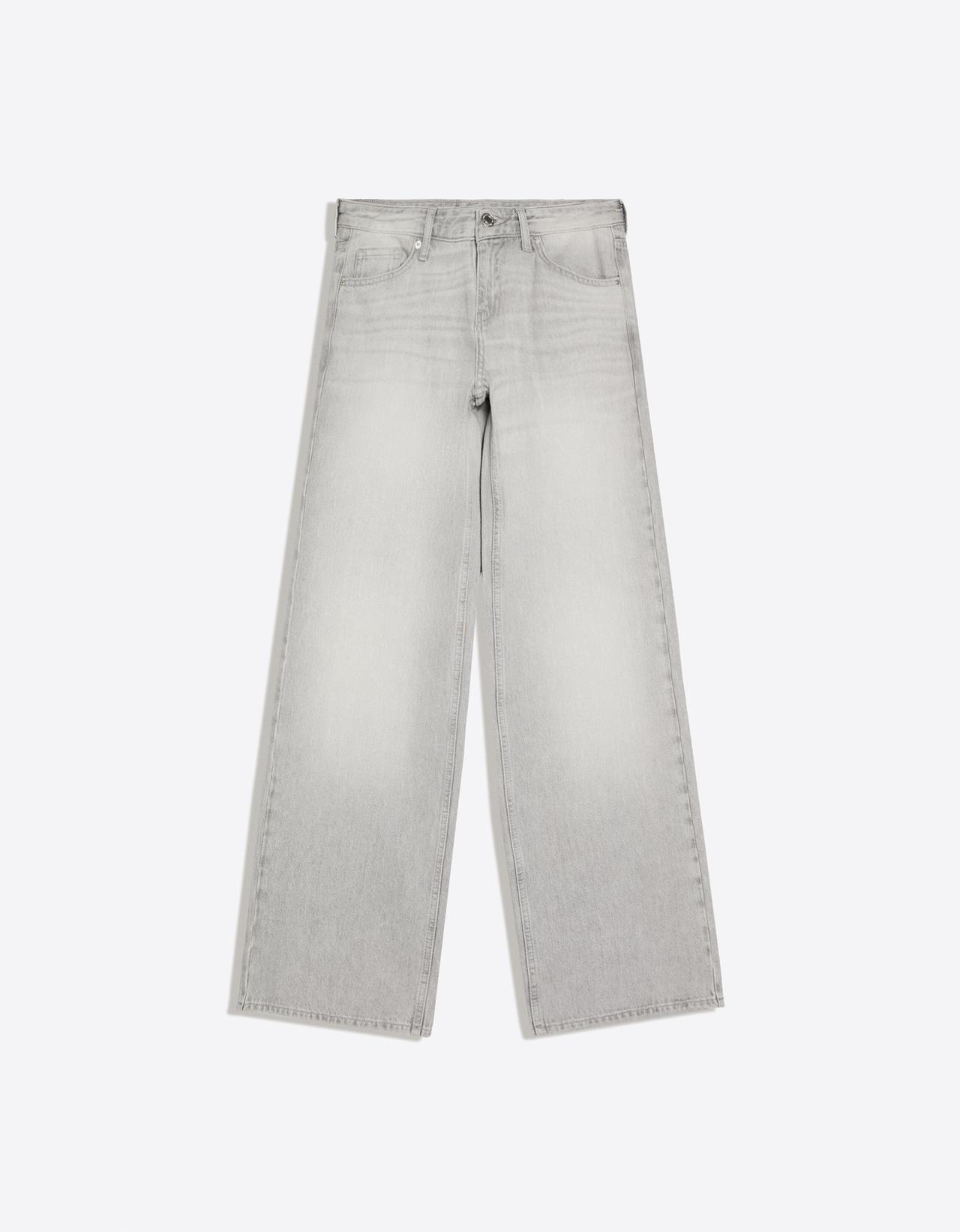 Low-rise straight jeans — Grey